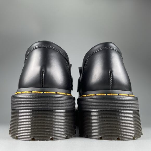 Doc Martens Adrian Quad Women’s 9 Black Leather Slip On Platform Tassel Loafers - Picture 3 of 8